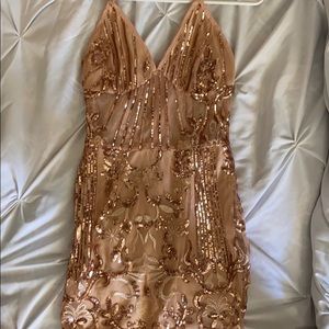 prettylittlething sequin dress size 0